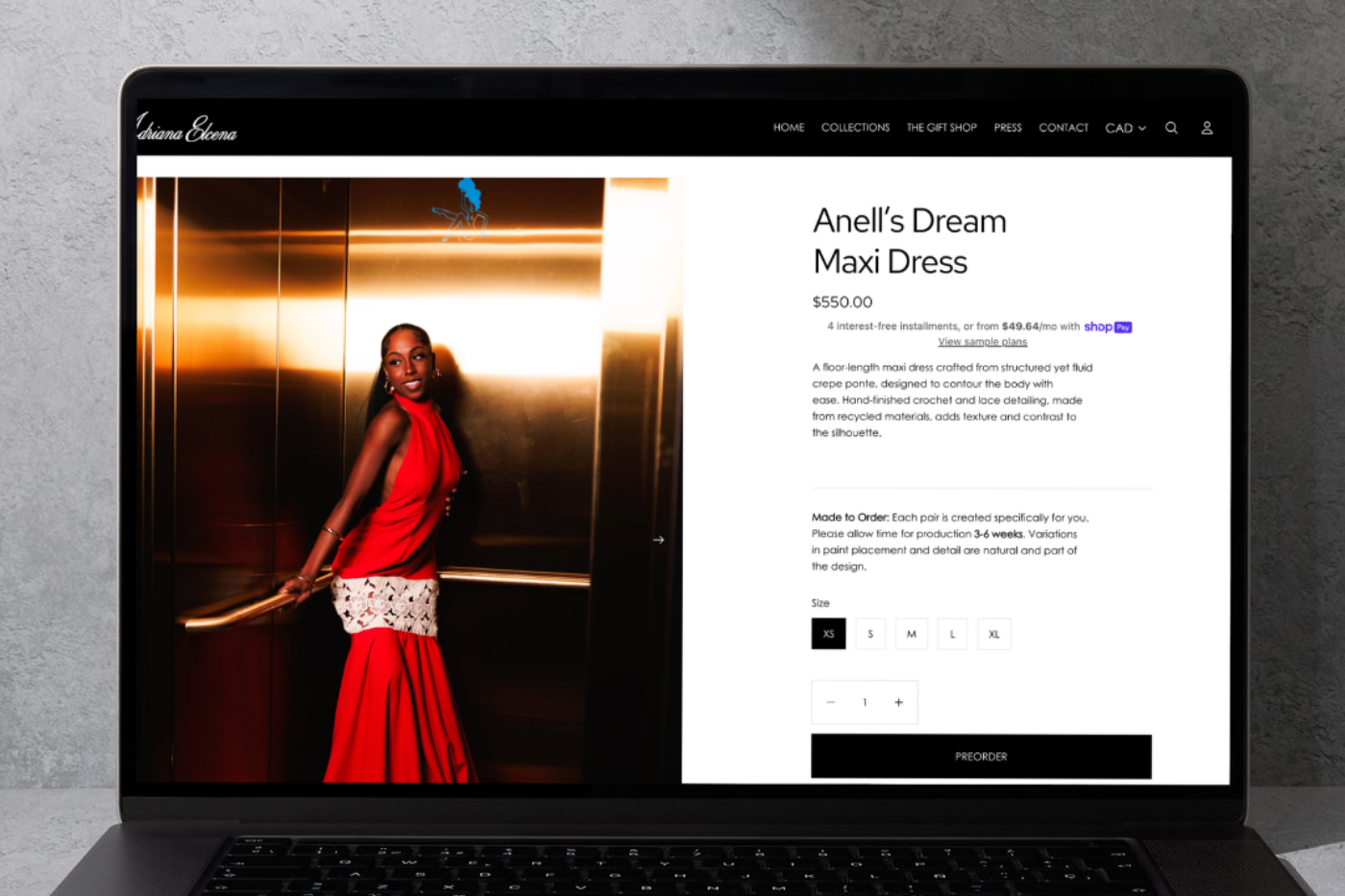 adriana elcena product page