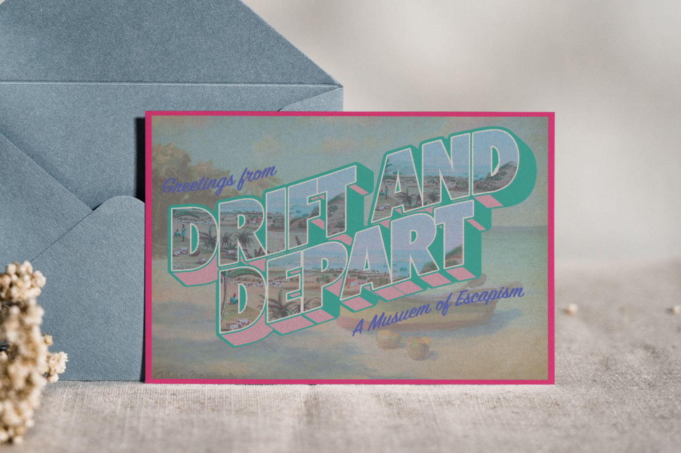drift and depart postcard front