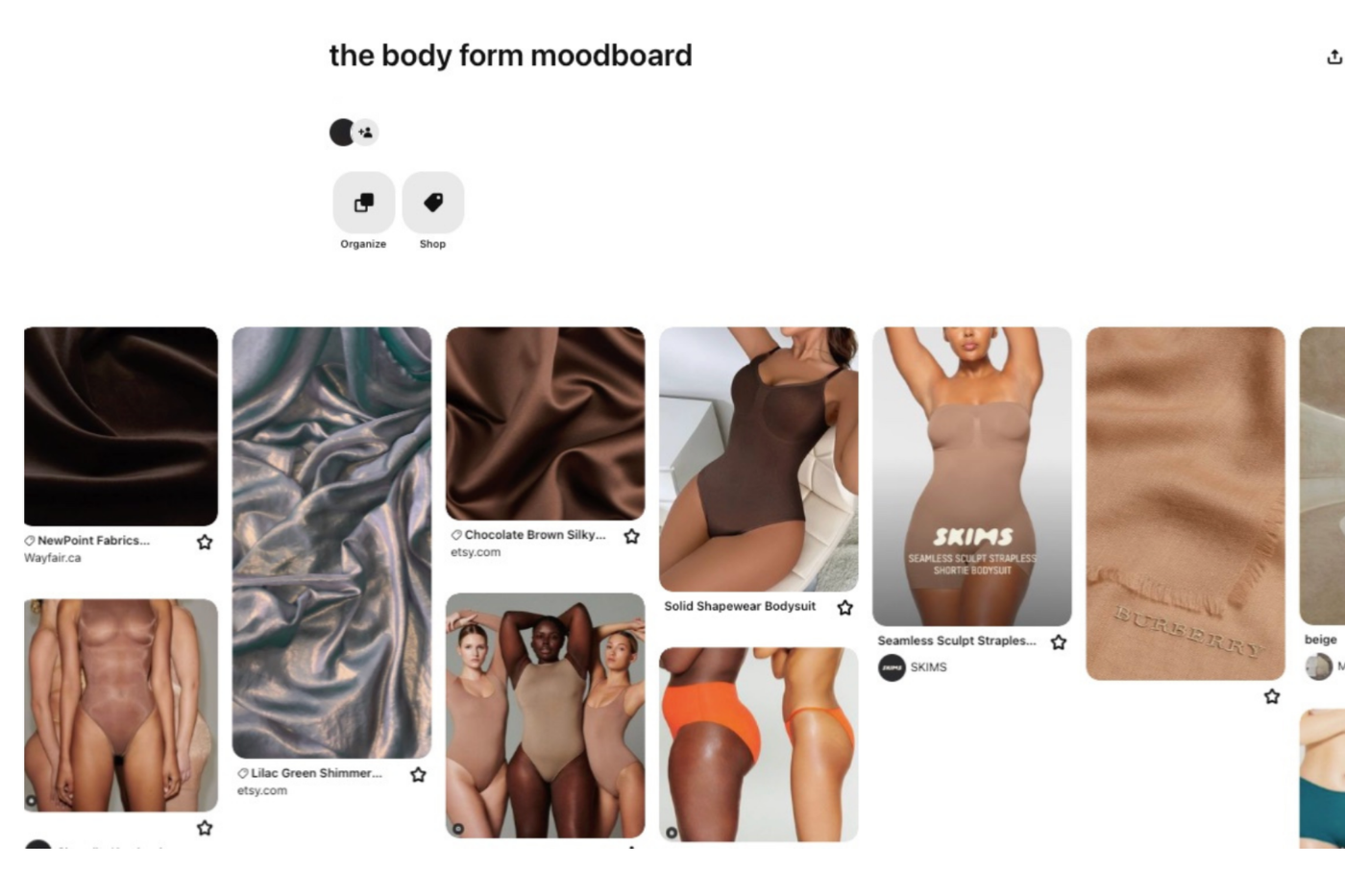 the body form moodboard